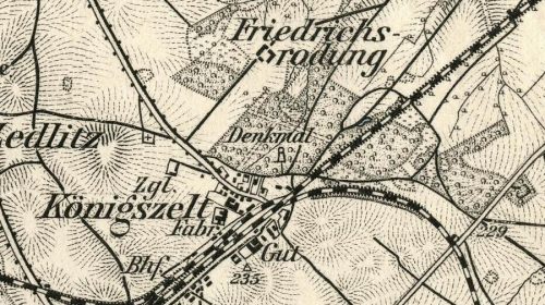 Fragment mapy. Haupt-Vertrieb der Karten der Königlich-Preussische LandesaufnahmeLandes-Aufnahme, Karte 449. R. Eisenschmidt, Verlags-Buchhandlung, 1893 r.