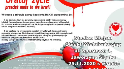 Zbiórka krwi Jaworzyna Śląska