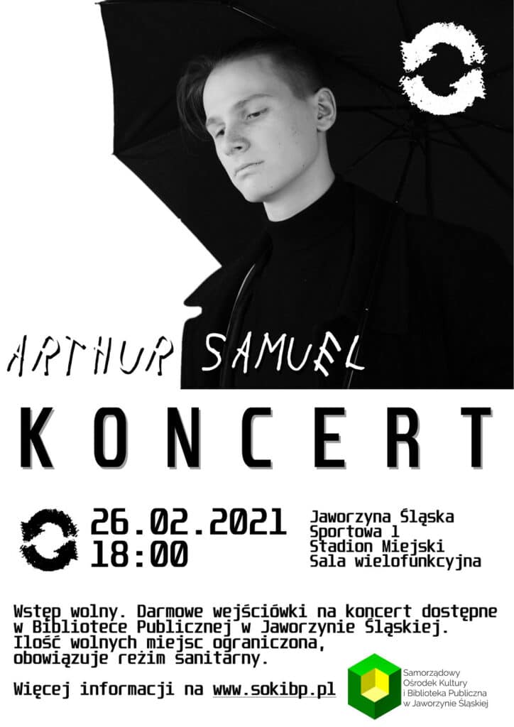 Plakat koncert Arthur Samuel Jaworzyna Śląska